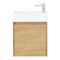 Тумба с раковиной подвесная BelBagno KRAFT MINI 50 Rovere Nebrasca Nature правосторонняя, раковина белая KRAFT MINI-500/260-1A-SO-RNN-R;7045-KL