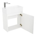 Тумба с раковиной подвесная BelBagno KRAFT MINI 50 Bianco Opaco правосторонняя, раковина белая KRAFT MINI-500/260-1A-SO-BO-R;7045-KL