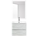 Тумба с раковиной подвесная BelBagno ALBANO 60 Rovere Vintage Bianco, раковина белая ALBANO-600-2C-SO-RVB;BB600/455-LV-MR-ALR