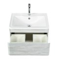 Тумба с раковиной подвесная BelBagno ALBANO 60 Rovere Vintage Bianco, раковина белая ALBANO-600-2C-SO-RVB;BB600/455-LV-MR-ALR
