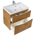 Тумба с раковиной подвесная BelBagno MARINO-H60 70 Rovere Nature, раковина белая MARINO-H60-700-2C-SO-RN-P;BB700/450-LV-MR-AST