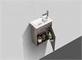 Тумба с раковиной подвесная с дверкой BelBagno PIETRA MINI 40-R Stone, раковина белая PIETRA MINI-400-1A-SO-PT-R