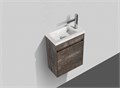 Тумба с раковиной подвесная с дверкой BelBagno PIETRA MINI 40-R Stone, раковина белая PIETRA MINI-400-1A-SO-PT-R
