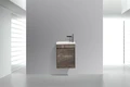 Тумба с раковиной подвесная с дверкой BelBagno PIETRA MINI 40-L Stone, раковина белая PIETRA MINI-400-1A-SO-PT-L
