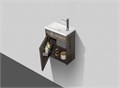 Тумба с раковиной подвесная с дверкой BelBagno PIETRA MINI 40-L Stone, раковина белая PIETRA MINI-400-1A-SO-PT-L