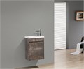 Тумба с раковиной подвесная с дверкой BelBagno PIETRA MINI 40-L Stone, раковина белая PIETRA MINI-400-1A-SO-PT-L