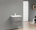 Тумба с раковиной подвесная BelBagno PIETRA MINI 50 Stucco Cemento, раковина белая PIETRA MINI-500-2C-SO-SCM