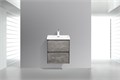 Тумба с раковиной подвесная BelBagno PIETRA MINI 50 Stucco Cemento, раковина белая PIETRA MINI-500-2C-SO-SCM