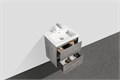 Тумба с раковиной подвесная BelBagno PIETRA MINI 50 Stucco Cemento, раковина белая PIETRA MINI-500-2C-SO-SCM