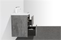 Тумба с раковиной подвесная BelBagno PIETRA MINI 50 Stucco Cemento, раковина белая PIETRA MINI-500-2C-SO-SCM