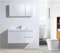 Тумба с раковиной подвесная, 3 ящика BelBagno LUCE 100 Bianco Lucido, раковина белая BB1000VAC/BL;BB1000AB