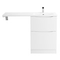 Тумба с раковиной напольная BelBagno LAVANDERIA-58/120-R Bianco Lucido, раковина белая LAVANDERIA-580/1200-2C-PIA-BL;BB1200/480-LV-MR-R