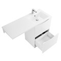 Тумба с раковиной напольная BelBagno LAVANDERIA-58/120-R Bianco Lucido, раковина белая LAVANDERIA-580/1200-2C-PIA-BL;BB1200/480-LV-MR-R