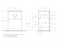 Тумба с раковиной напольная BelBagno LAVANDERIA-58/120-R Bianco Lucido, раковина белая LAVANDERIA-580/1200-2C-PIA-BL;BB1200/480-LV-MR-R