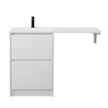 Тумба с раковиной напольная BelBagno KRAFT-LVD 120 Bianco Opaco, раковина белая левая KRAFT-LVD-580/1200-2C-PIA-BO;BB1200/480-LV-MR-L