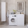 Тумба с раковиной напольная BelBagno KRAFT-LVD 120 Bianco Opaco, раковина белая правая KRAFT-LVD-580/1200-2C-PIA-BO;BB1200/480-LV-MR-R