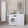Тумба с раковиной напольная BelBagno KRAFT-LVD 120 Bianco Opaco, раковина белая правая KRAFT-LVD-580/1200-2C-PIA-BO;BB1200/480-LV-MR-R