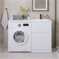 Тумба с раковиной напольная BelBagno KRAFT-LVD 120 Bianco Opaco, раковина белая правая KRAFT-LVD-580/1200-2C-PIA-BO;BB1200/480-LV-MR-R
