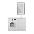 Тумба с раковиной напольная BelBagno KRAFT-LVD 120 Bianco Opaco, раковина белая правая KRAFT-LVD-580/1200-2C-PIA-BO;BB1200/480-LV-MR-R