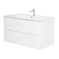 Тумба с раковиной подвесная BelBagno ETNA 100 Bianco Lucido, раковина белая ETNA-1000-2C-SO-BL-P;BB1000ETL