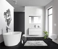 Тумба с раковиной подвесная BelBagno ALBANO 100 Bianco Lucido, раковина белая ALBANO-1000-2C-SO-BL;BB1000/455-LV-MR-ALR