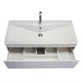 Тумба с раковиной подвесная BelBagno ALBANO 100 Bianco Lucido, раковина белая ALBANO-1000-2C-SO-BL;BB1000/455-LV-MR-ALR