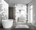 Тумба с раковиной подвесная BelBagno ALBANO 80 Rovere Vintage Bianco, раковина белая ALBANO-800-2C-SO-RVB;BB800/455-LV-MR-ALR