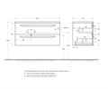 Тумба с раковиной подвесная с двумя ящиками, левосторонняя CEZARES ECO-CER-N 100 Фисташковый Софт, раковина белая CZR-8095-100-L ECO-CER-N-1000-2C-SO-PS-P-L;CZR-8095-100-L