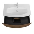 Тумба с раковиной из искусственного камня подвесная CEZARES ELETTRA 100 Rovere tabacco, раковина белая 55527;50195