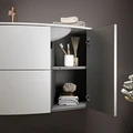 Тумба со стеклянной раковиной подвесная CEZARES ЭДЕМ (EDEN) 121 Bianco lucido, раковина белая 54861;82368