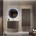 Тумба со стеклянной раковиной подвесная CEZARES EDEN 91 Grigio talpa opaco, раковина белая 55069;82399
