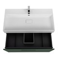 Тумба с раковиной подвесная выдвижными ящиком и внутренним ящиком CEZARES PREMIUM 90 Verde opaco, раковина белая 55405;50263