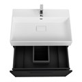Тумба с раковиной подвесная выдвижными ящиком и внутренним ящиком CEZARES PREMIUM 70 Plisse Nero opaco, раковина белая 55437;50313