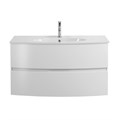 Тумба с керамической раковиной подвесная CEZARES ELETTRA 100 Bianco opaco, раковина белая 55525;50149