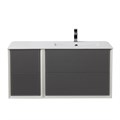 Тумба с раковиной подвесная CEZARES BELLAGIO 106 Grigio nuvola, правосторонняя 55301;50214;55302