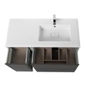 Тумба с раковиной подвесная CEZARES BELLAGIO 106 Grigio nuvola, правосторонняя 55301;50214;55302