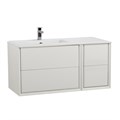 Тумба с раковиной подвесная CEZARES BELLAGIO 106 Bianco Opaco, левостороняя 54714;54717;50213