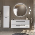 Тумба с раковиной подвесная CEZARES ECO 120 Bianco Lucido, раковина белая ECO-1200-2C-SO-BL;CZR-1200/480-LV-MR-ECO