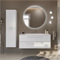 Тумба с раковиной подвесная CEZARES ECO 120 Bianco Lucido, раковина белая ECO-1200-2C-SO-BL;CZR-1200/480-LV-MR-ECO