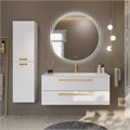 Тумба с раковиной подвесная CEZARES ECO 120 Bianco Lucido, раковина белая ECO-1200-2C-SO-BL;CZR-1200/480-LV-MR-ECO