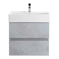 Тумба с раковиной подвесная CEZARES MOLVENO 46 60 Beton, раковина белая MOLVENO 46-60-2C-SO-BET;CZR-MIL-60-LVB