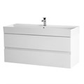 Тумба с раковиной подвесная CEZARES MOLVENO 46 120 Bianco Ghiaccio, раковина белая MOLVENO 46-120-2C-SO-BG;CZR-MIL-120-LVB