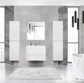 Тумба с раковиной подвесная CEZARES MOLVENO 46 80 Bianco Ghiaccio, раковина белая MOLVENO 46-80-2C-SO-BG;CZR-MIL-80-LVB