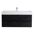 Тумба с раковиной подвесная CEZARES MOLVENO 46 120 Nero, раковина белая MOLVENO 46-120-2C-SO-NR;CZR-MIL-120-LVB