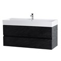 Тумба с раковиной подвесная CEZARES MOLVENO 46 120 Nero, раковина белая MOLVENO 46-120-2C-SO-NR;CZR-MIL-120-LVB