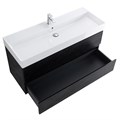 Тумба с раковиной подвесная CEZARES MOLVENO 46 120 Nero, раковина белая MOLVENO 46-120-2C-SO-NR;CZR-MIL-120-LVB