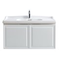 Тумба с раковиной и двумя распашными дверцами подвесная CEZARES GIUBILEO 80 Bianco Lucido, раковина белая GIUBILEO-800-2A-SC-BL;CZR-ELT-80-LVB