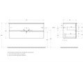 Тумба с раковиной подвесная CEZARES DUET 120 Bianco Lucido, раковина белая DUET-1200-2C-SO-BL;CZR-NAT-120-LVB