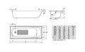 Ванна стальная EUROPA 150*70 /24шт./ S30001057000000 (B50E22001) B50E