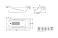 Ванна стальная UNIVERSAL ANATOMICA 170*75 белая без отв. д/ручек /22 шт./ B75U б/руч